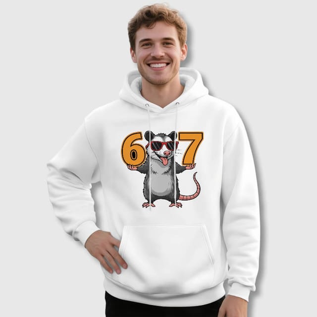 Funny Opossum 67th Birthday Hoodie for Animal Lovers