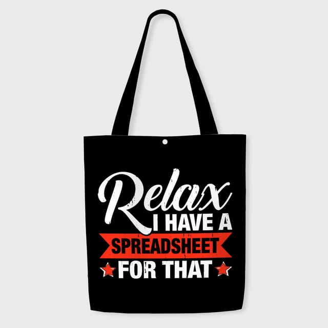 Funny Spreadsheet Quote Tote Bag for Coworker Daily Use Gift