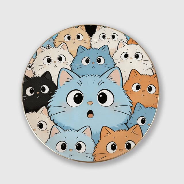 Cute Cartoon Cat Ceramic Jewelry Tray for Cat Lovers Gift