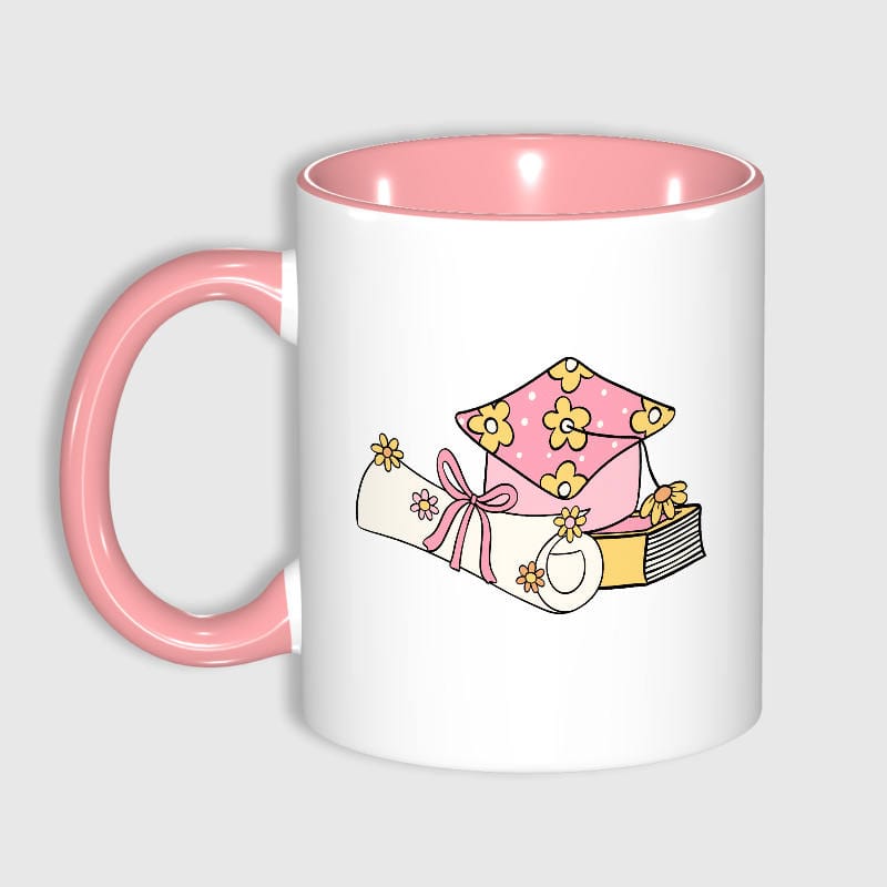 Floral Graduation 11oz Ceramic Mug for Graduates Gift