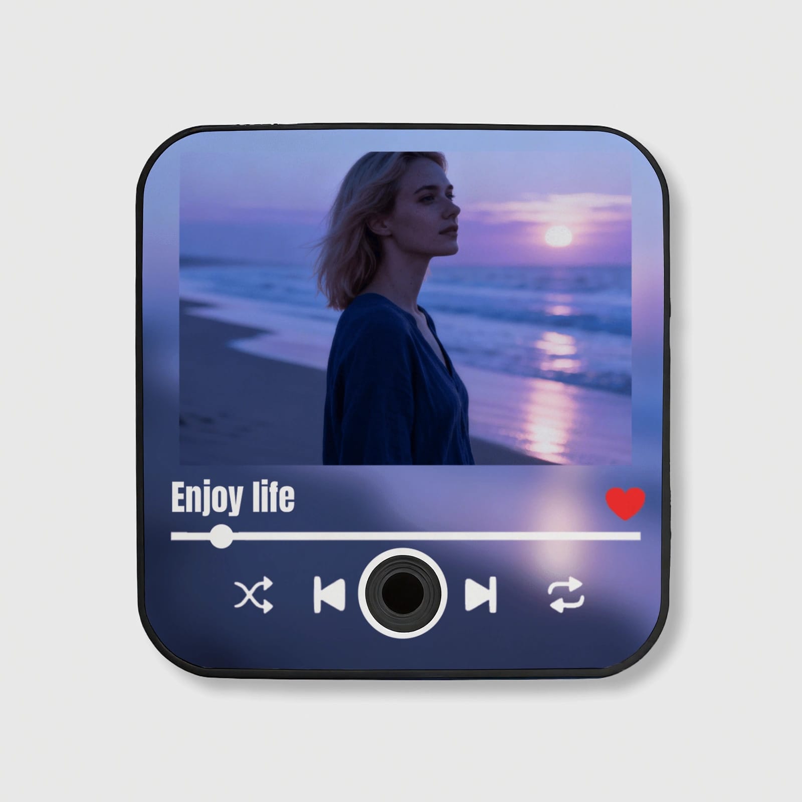 Personalized Beach Sunset Music Fridge Magnet for Music Lovers