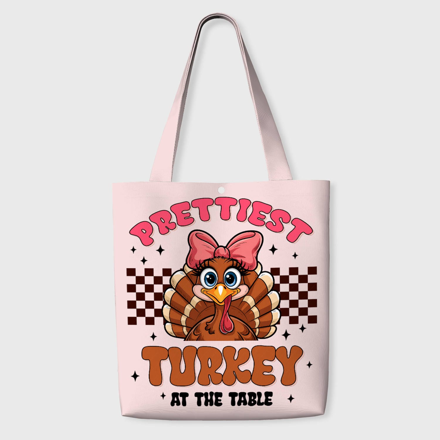 Cute Turkey Print Tote Bag for Women Thanksgiving Gift
