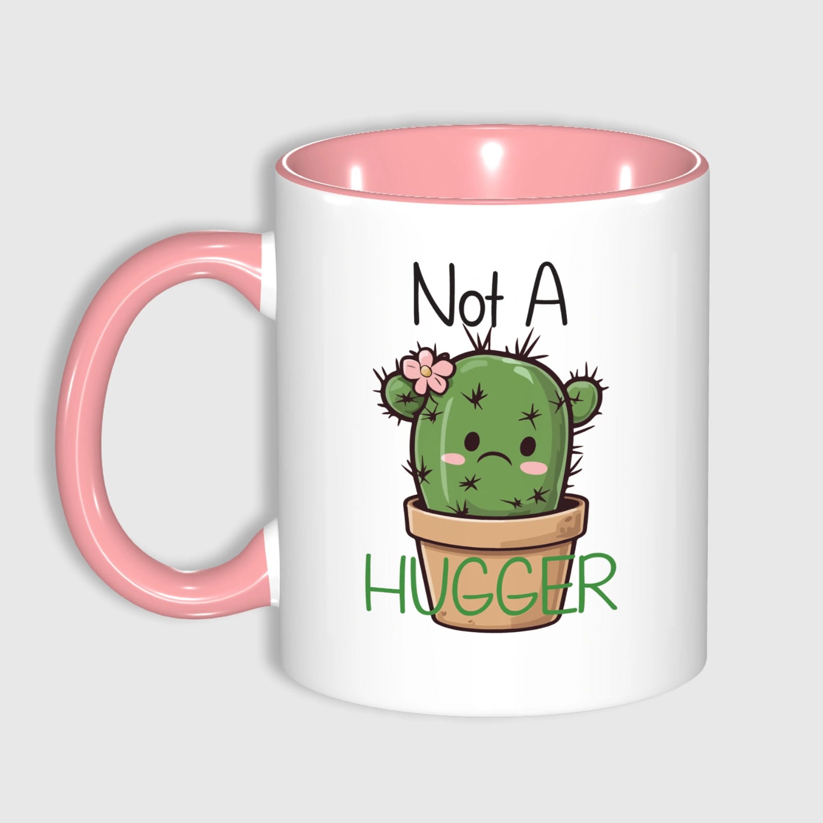 Funny Cactus 'Not A Hugger' Coffee Mug for Introvert Gifts