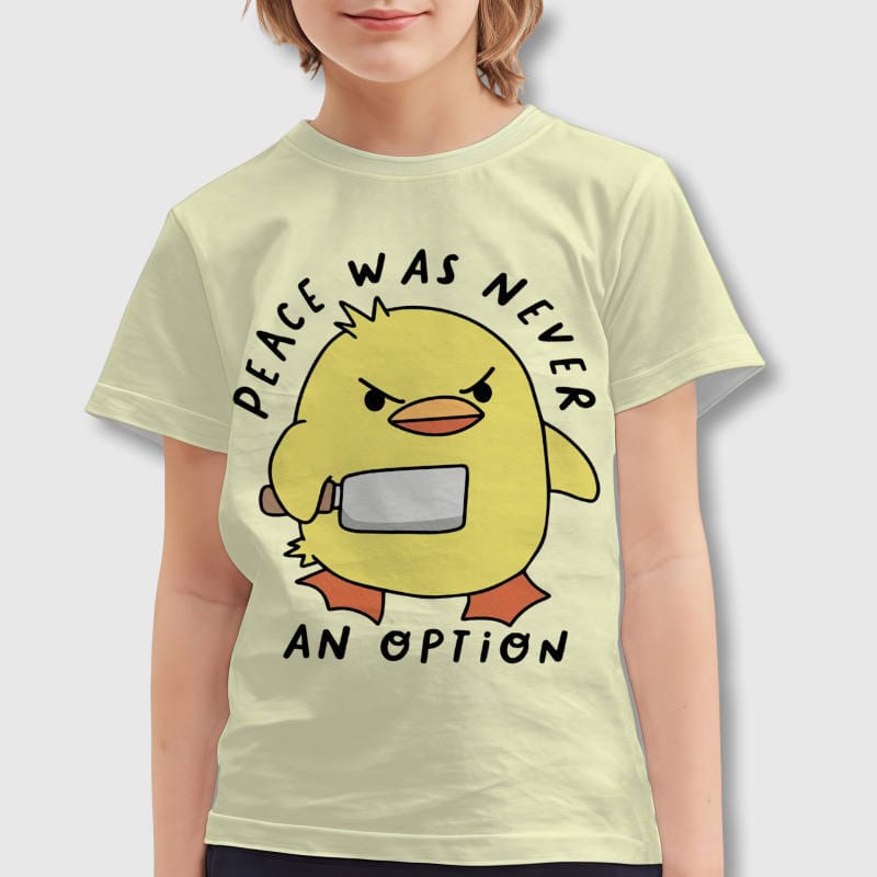 Funny Angry Duck Kids T-Shirt for Casual Daily Wear