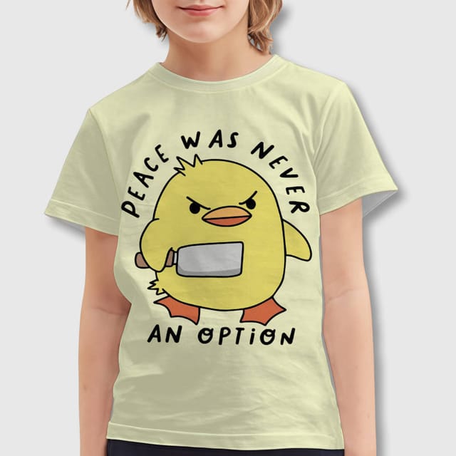 Funny Angry Duck Kids T-Shirt for Casual Daily Wear