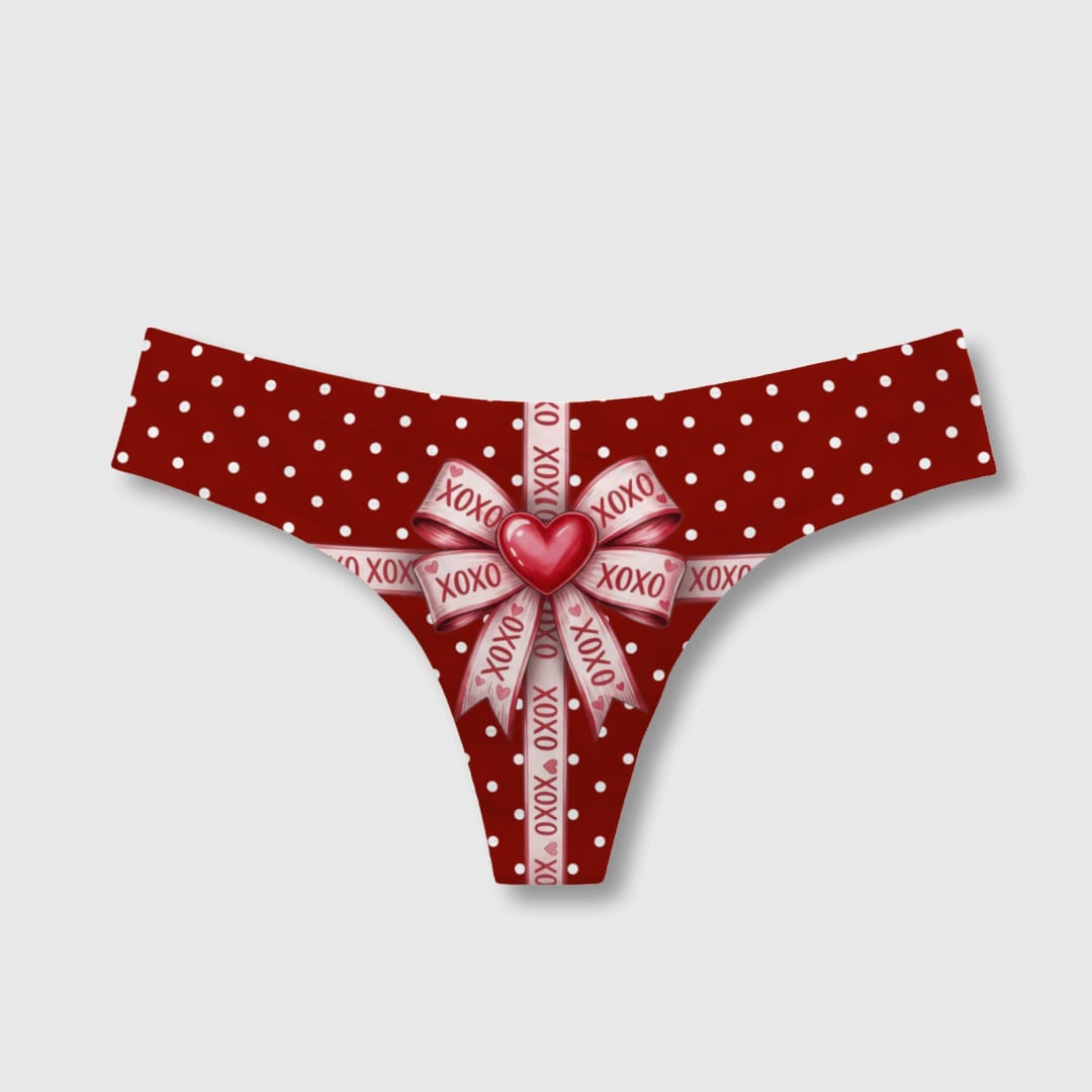 Personalized Photo Women's Thong – Custom Print T-Back Underwear, Sexy Intimate Gift - 1