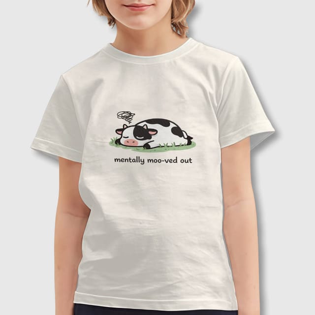 Funny Cow Pun Kids T-Shirt for Everyday Casual Wear