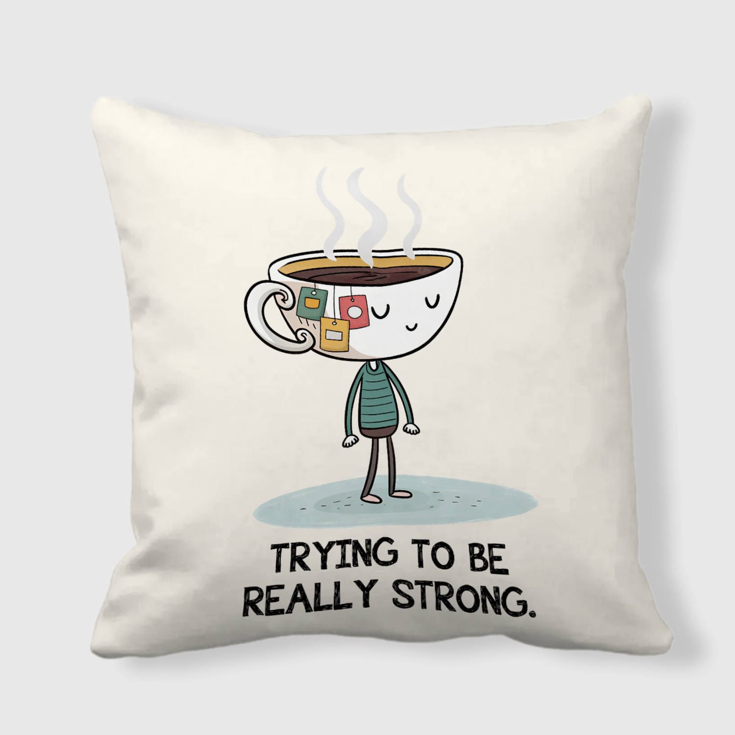 Funny Coffee Pun Throw Pillow for Coffee Fans Gift