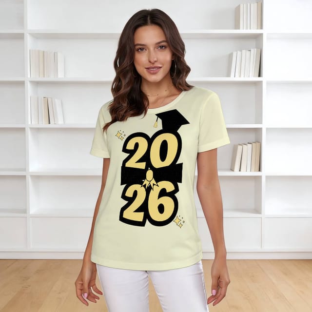 2026 Grad Cap Print T-Shirt for 2026 Grads Graduation Gift