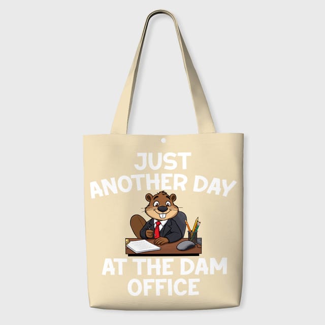 Funny Dam Office Beaver Tote Bag for Coworkers
