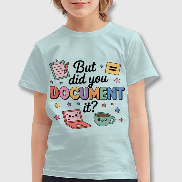 Funny Document Quote Kids T-Shirt Back To School