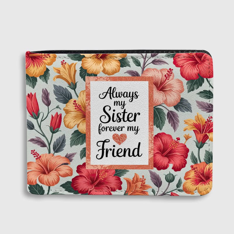 Hibiscus Floral Wallet for Sister, Ideal Birthday Christmas Holiday Gift