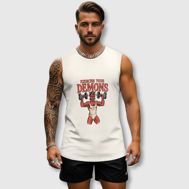 Exercise Your Demons Gym Tank Top for Men Workout Wear