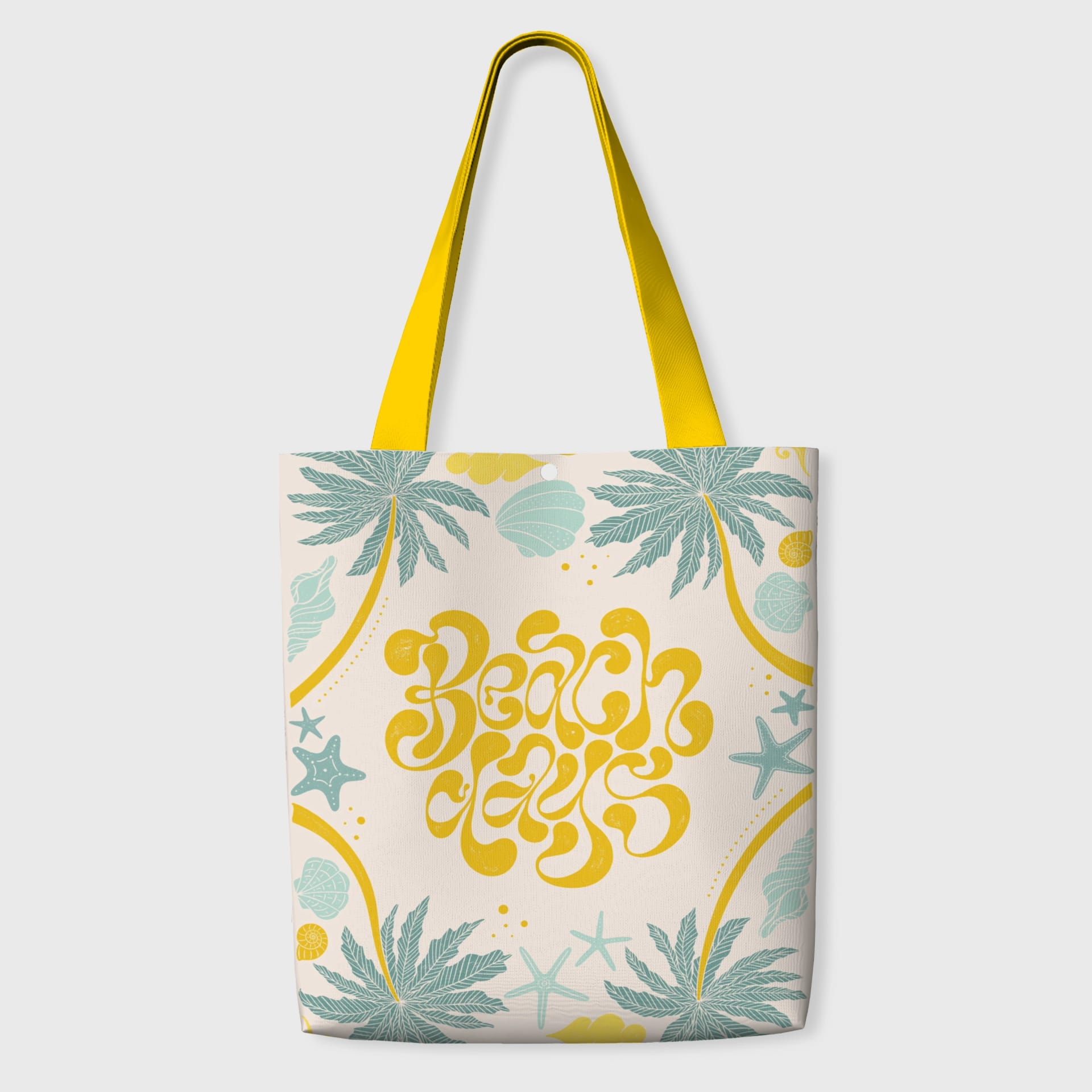 Vintage Beach Days Canvas Tote Bag for Summer Daily Use