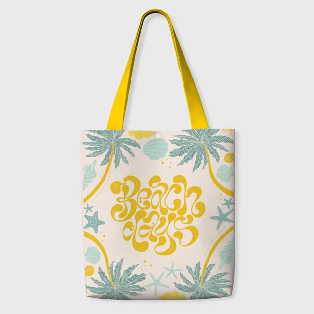 Vintage Beach Days Canvas Tote Bag for Summer Daily Use