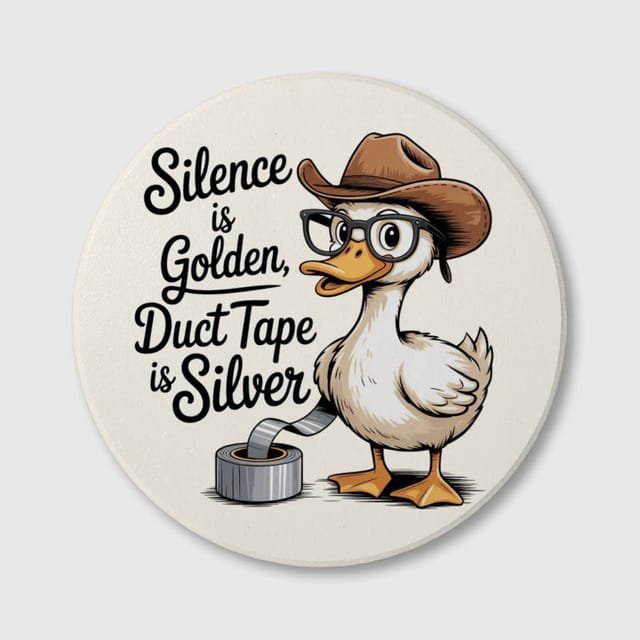 Funny Duck Pun Ceramic Coaster for Pun Lovers Gift Daily Use