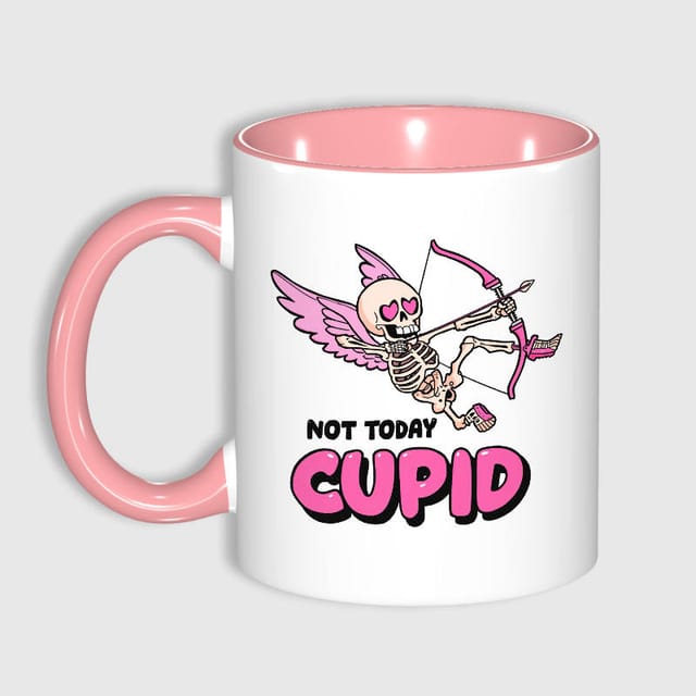 Funny Skeleton Cupid Coffee Mug for Singles Valentine's Gift