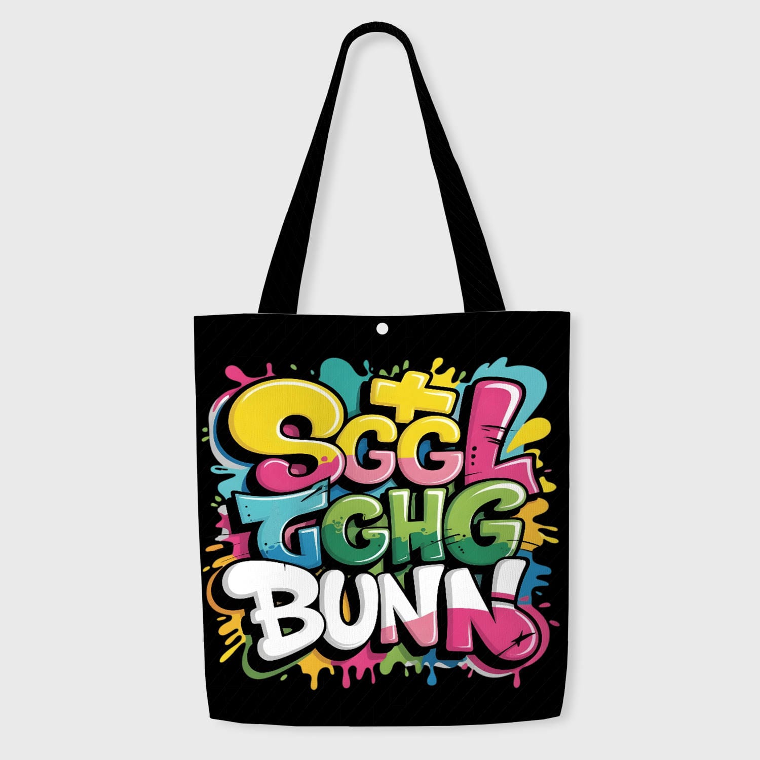 Colorful Graffiti Tote Bag for Street Art Lovers Daily Use