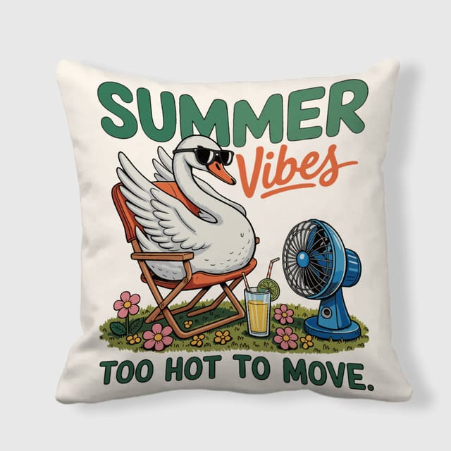 Funny Goose Summer Vibes Throw Pillow for Home Decor Gift