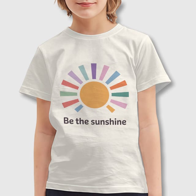 Be The Sunshine Rainbow Sun Kids T-Shirt for Gifting & Daily Use