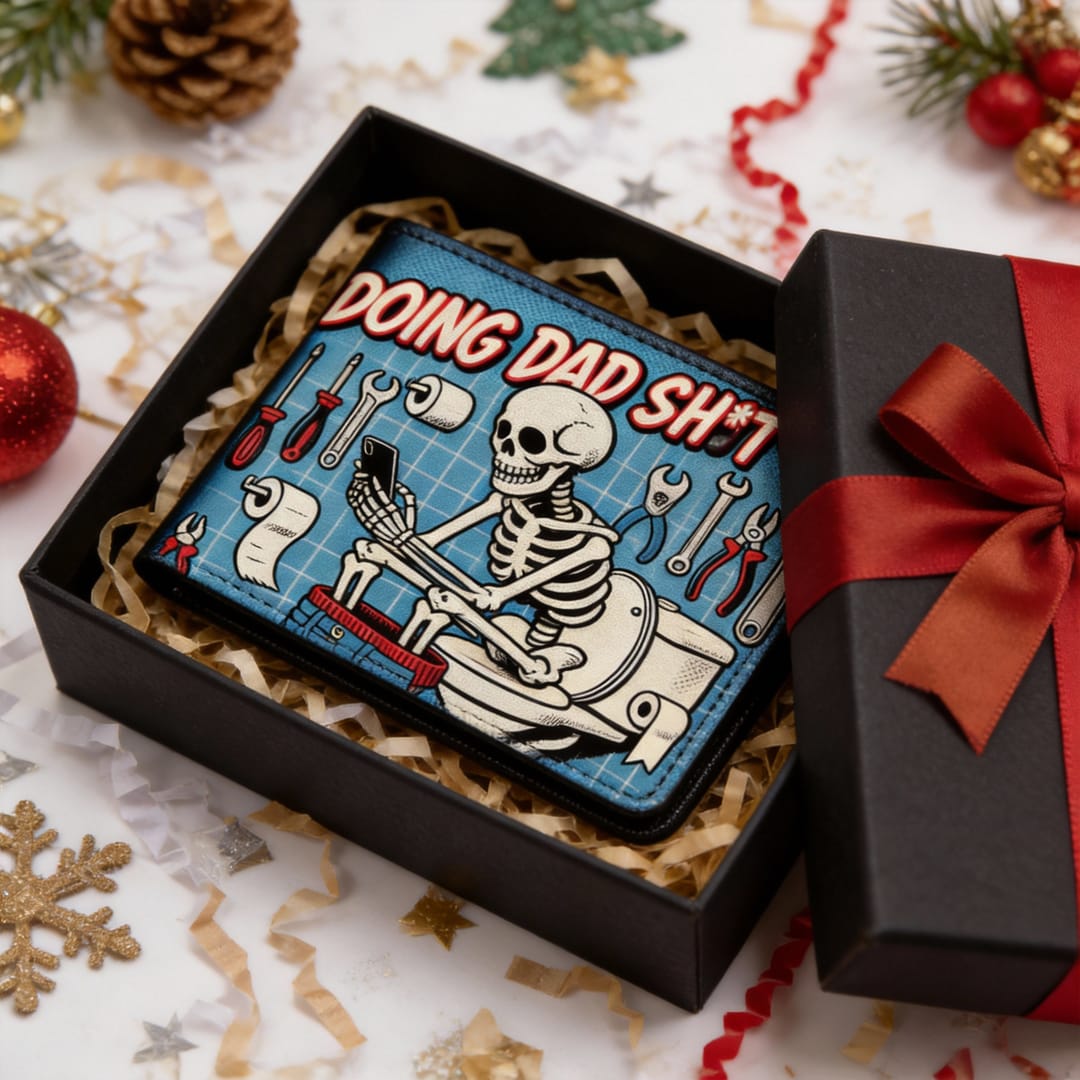 Custom 'Doing Dad Sh*t' Skeleton Wallet - 1