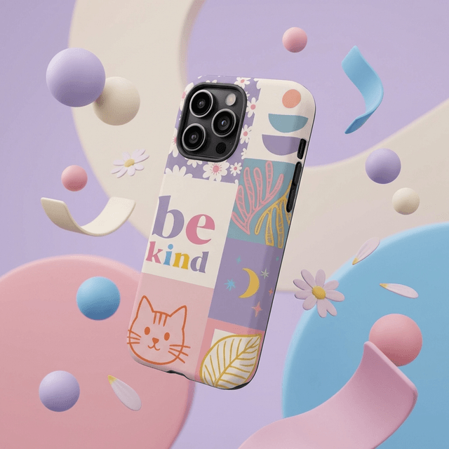 Be Kind Magnetic Phone Case - Gift for Cat & Aesthetic Lovers