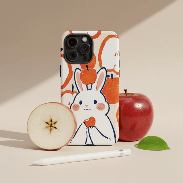 Cute Rabbit Print Magnetic iPhone Case for Birthday Holiday Gifts for Women Teens
