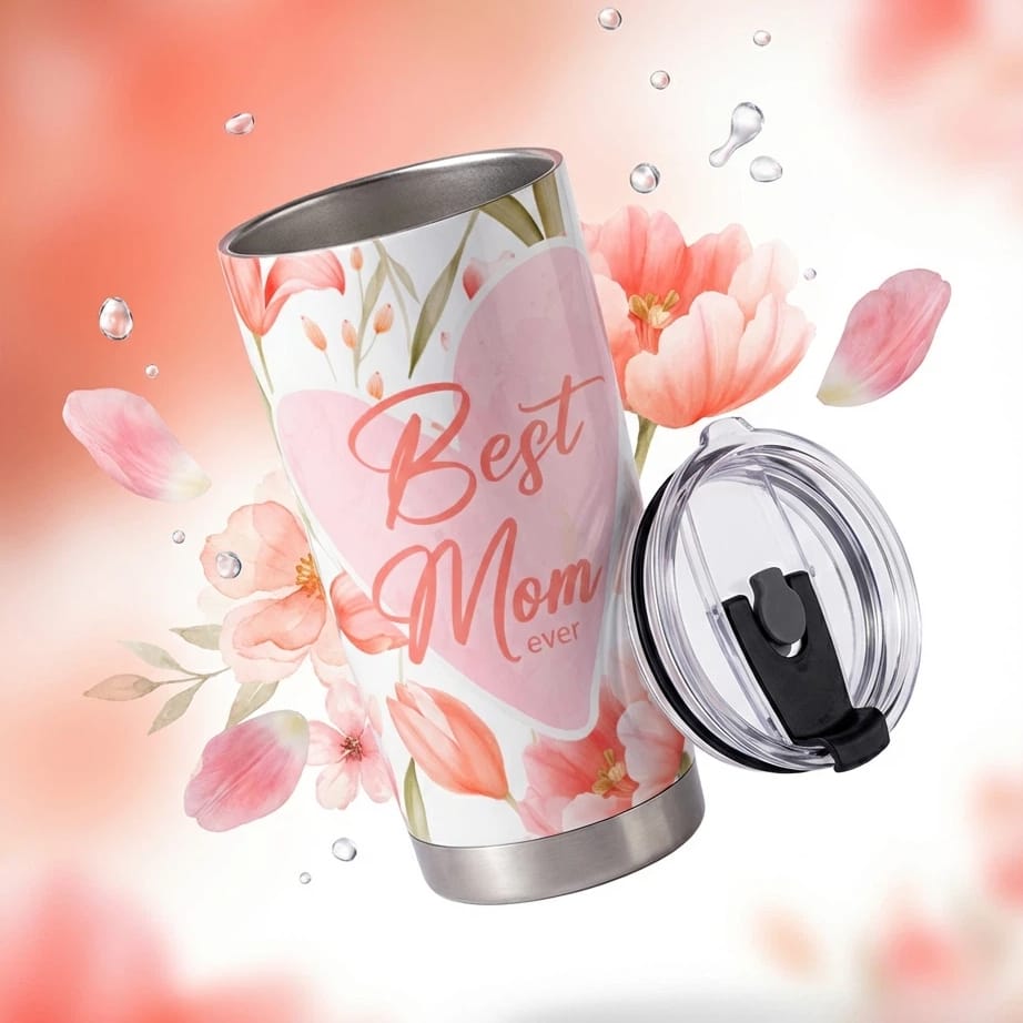 Best Mom Ever Stainless Steel Travel Tumbler - Gift for Mom - 1