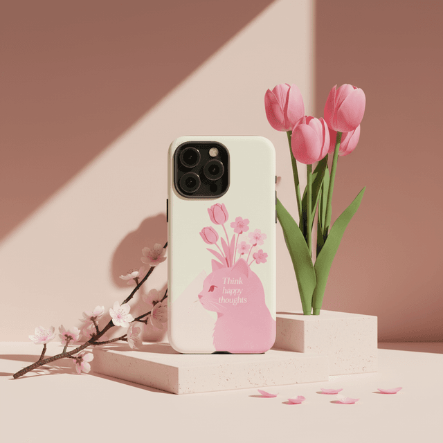 Custom Floral Cat Magnetic Phone Case | Personalized Gift for Cat Lovers