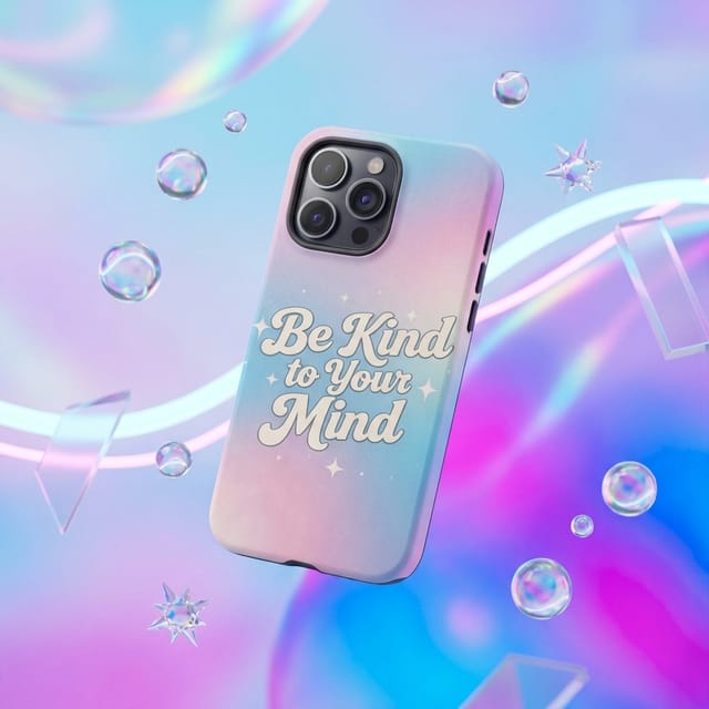 Be Kind to Your Mind Magnetic Phone Case for Self-Care and Thoughtful Gifting