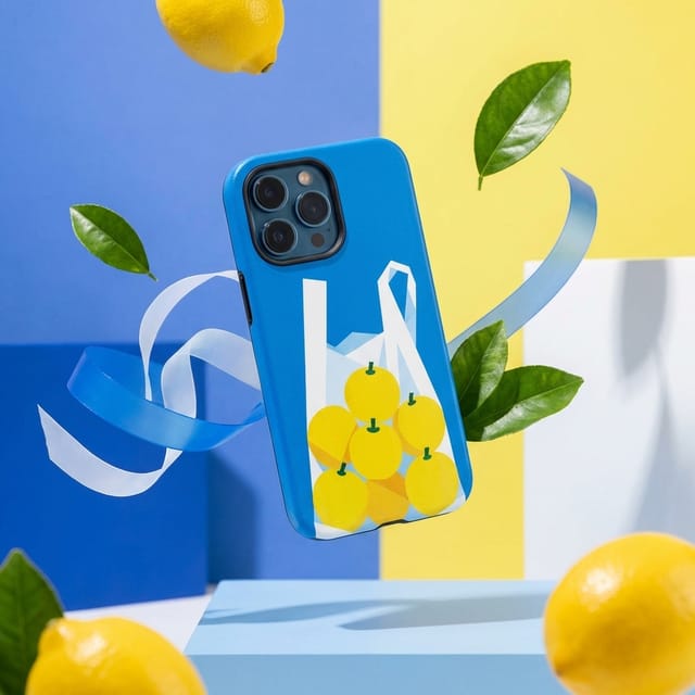 Minimalist Lemon Magnetic Phone Case Gift for Fruit Lovers
