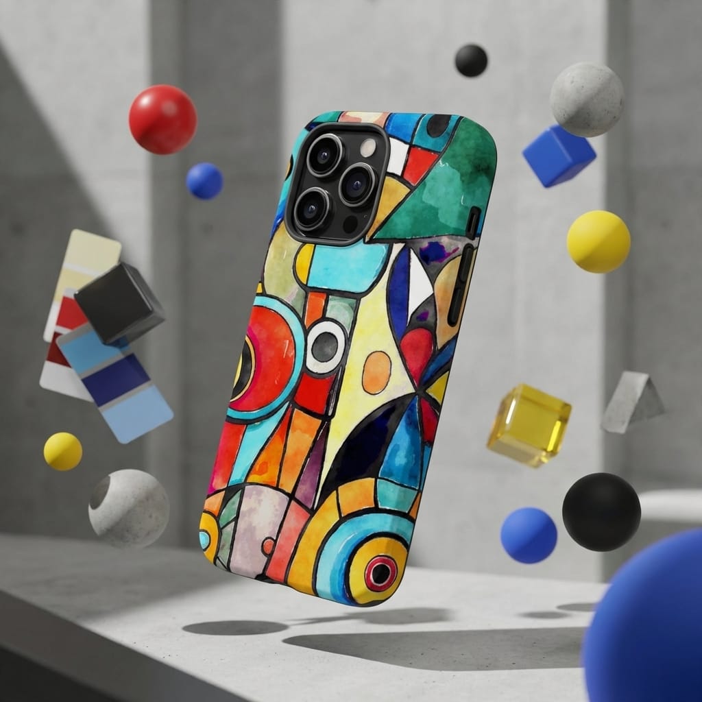 Vibrant Abstract Watercolor Magnetic Phone Case for Gifting, Birthdays & Daily Use