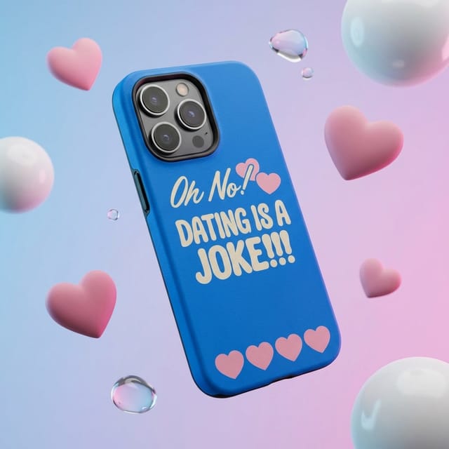 Funny Dating Joke Tough iPhone Case Sarcastic Gift for Single Friends Valentine's Day