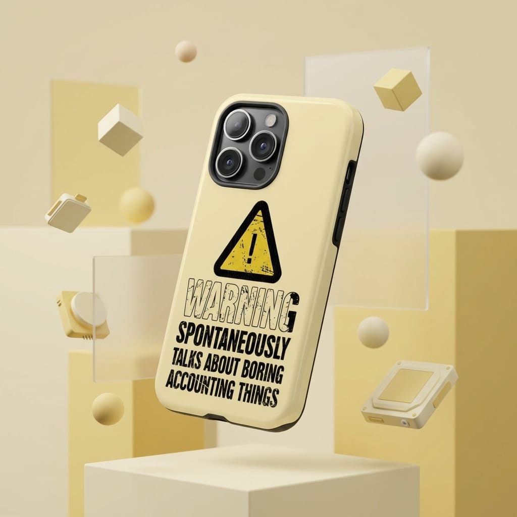 Funny Accountant Warning Magnetic Phone Case for Coworker Birthday & Office Gag Gifts
