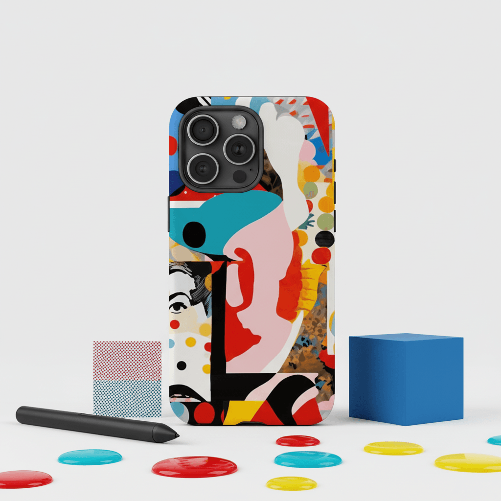 Abstract Pop Art Magnetic Phone Case for Art Lovers Birthday Holiday Gifting