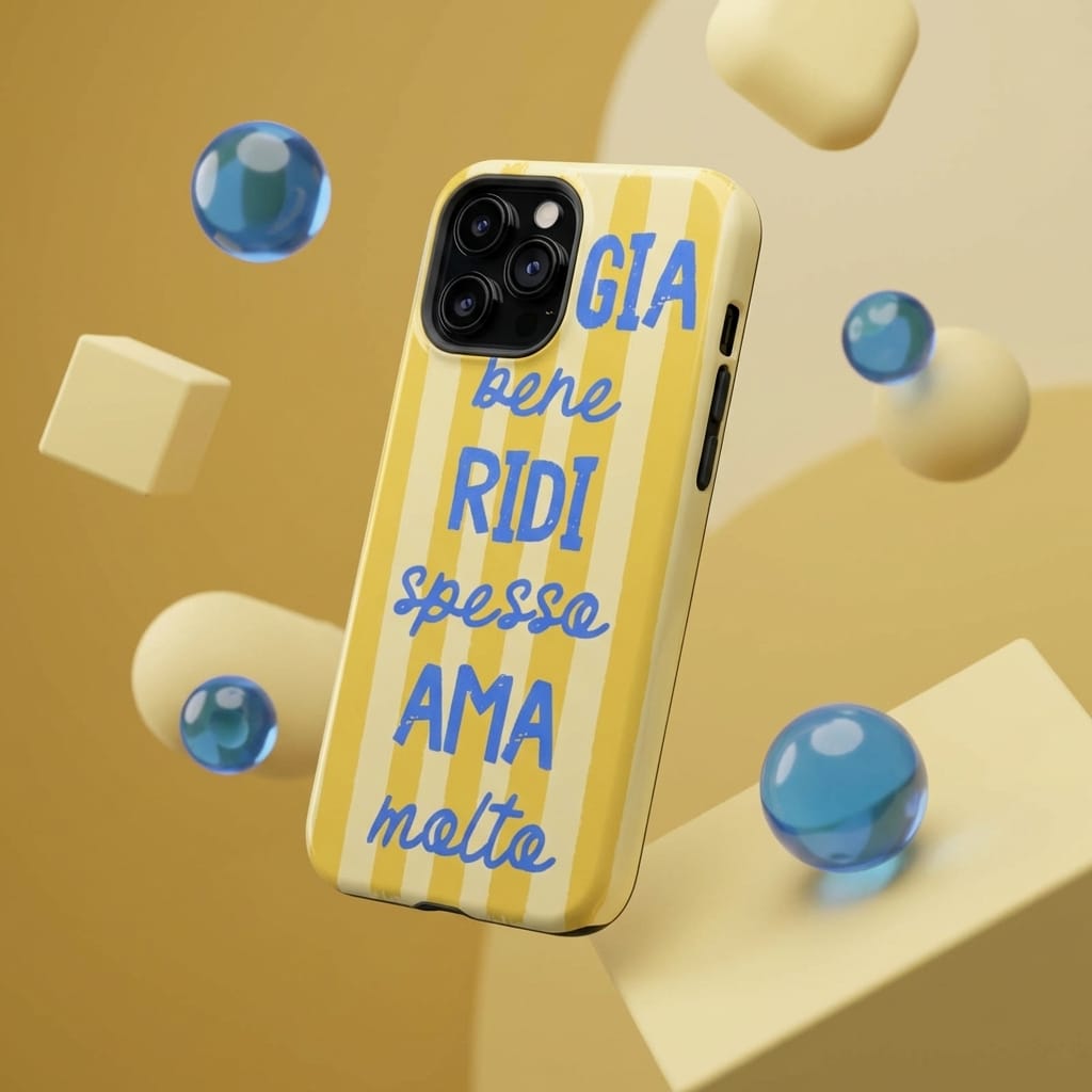 Positive Quote Yellow Striped Phone Case for Friend Birthday Gift