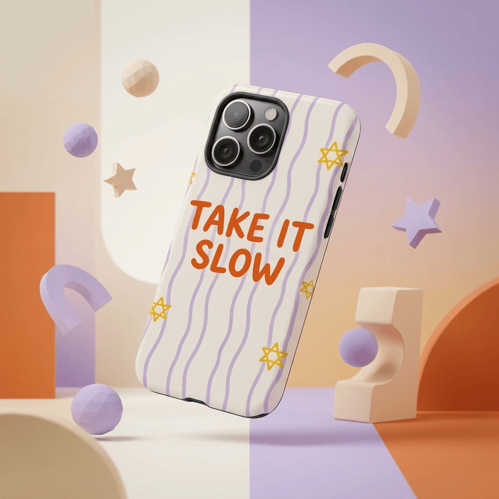 Custom 'Take It Slow' Magnetic Phone Case - Personalized Protective Gift for iPhone