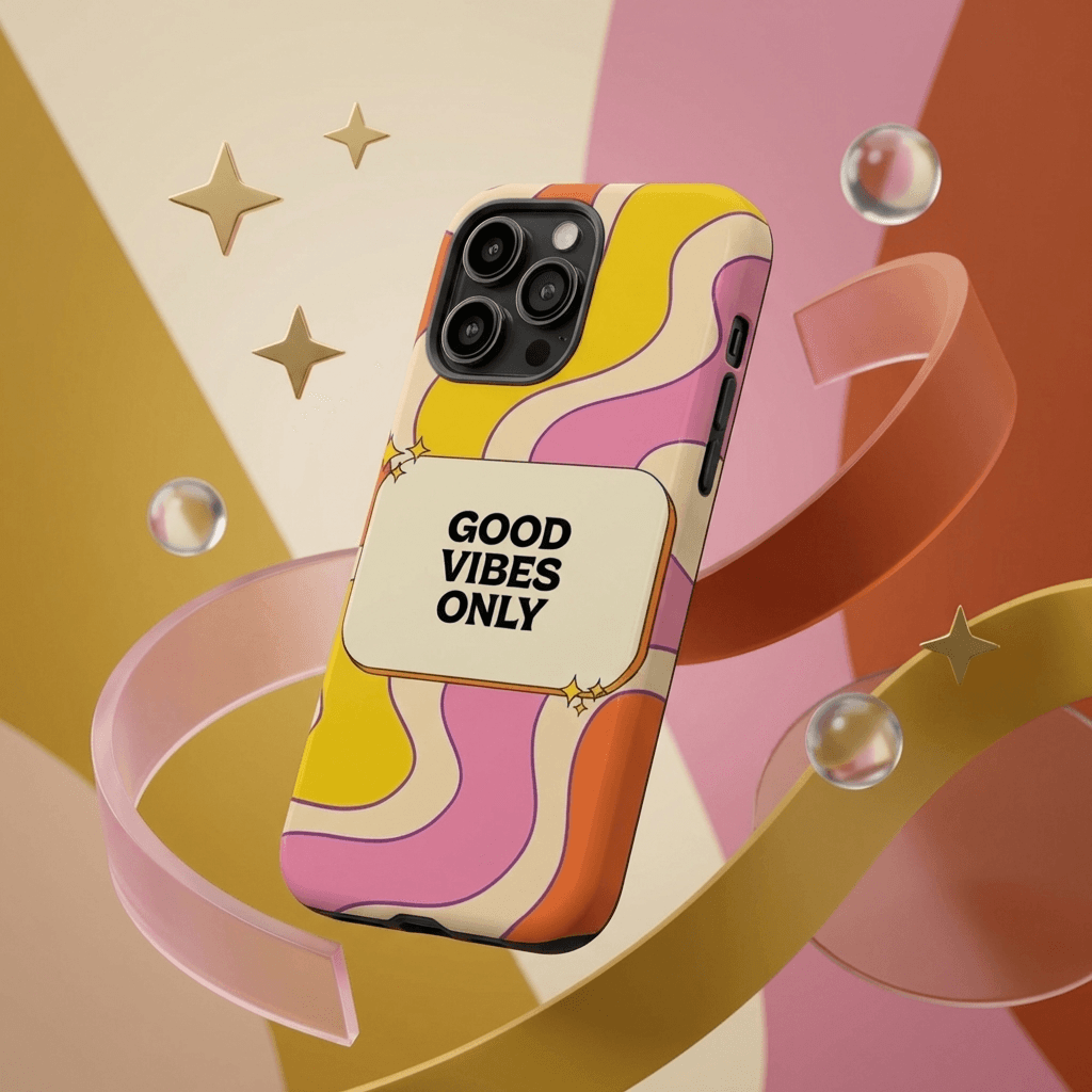 Retro Good Vibes Only Magnetic iPhone Case Perfect Gift for Friends & Daily Use