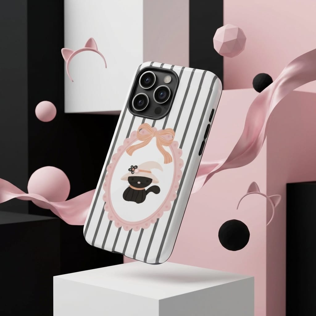 Cute Witch Black Cat Magnetic iPhone Case for Women Birthday & Holiday Gifting