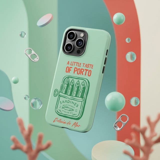 Porto Sardine Print Phone Case for Travelers Souvenir Gift