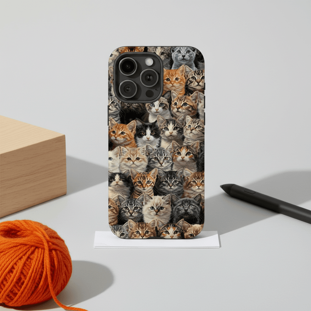 Kitten Galaxy Magnetic iPhone Case - Cat Lover Gift