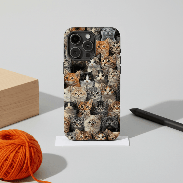 Kitten Galaxy Magnetic iPhone Case - Cat Lover Gift