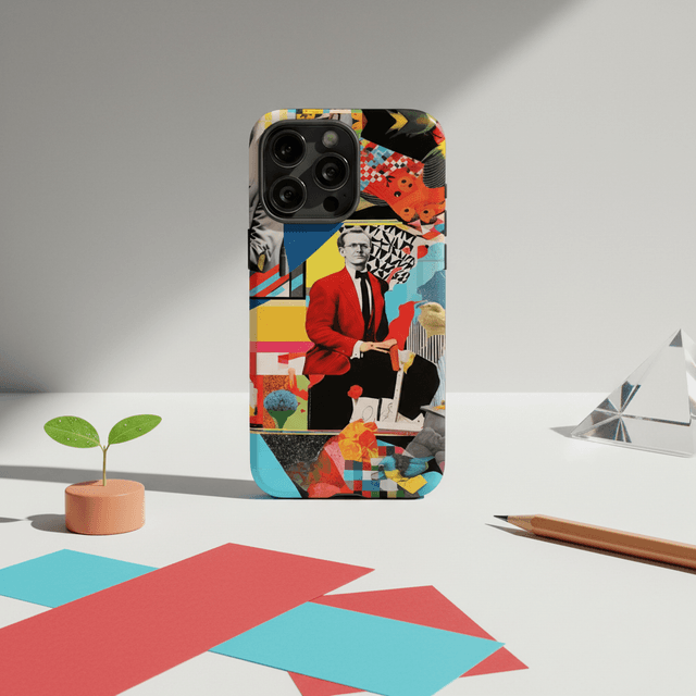 Retro Pop Art Collage Magnetic Phone Case for Art Lovers Birthday Holiday Gifting