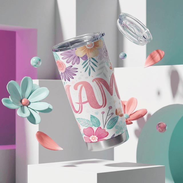 Floral Mama Stainless Steel Insulated Tumbler for Mom Mother's Day & Birthday Gifts