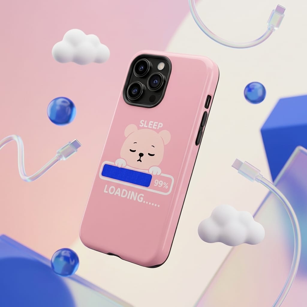 Cute Sleepy Bear Phone Case for Sleep Lovers Daily Use