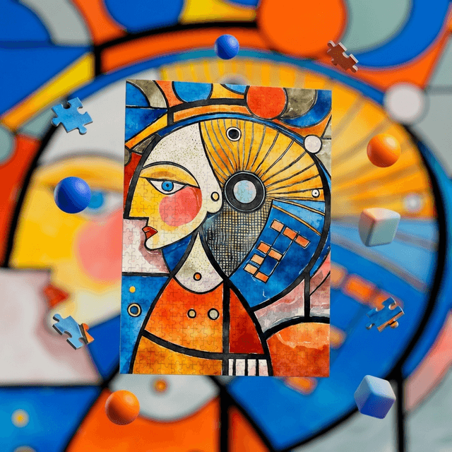 500 Piece Abstract Cubist Art Jigsaw Puzzle for Adults, Perfect for Game Night & Gifting Occasions