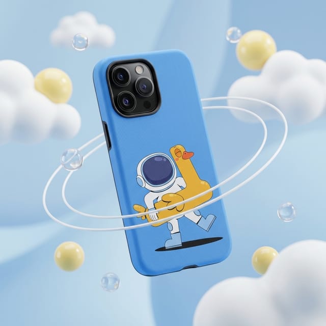 Cute Astronaut Duck Magnetic Phone Case for Fun Gifting & Everyday Use
