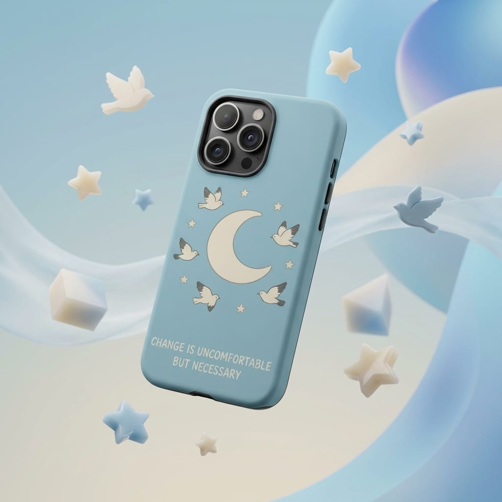 Crescent Moon Motivational Magnetic Phone Case for Birthday Holiday Gift Giving