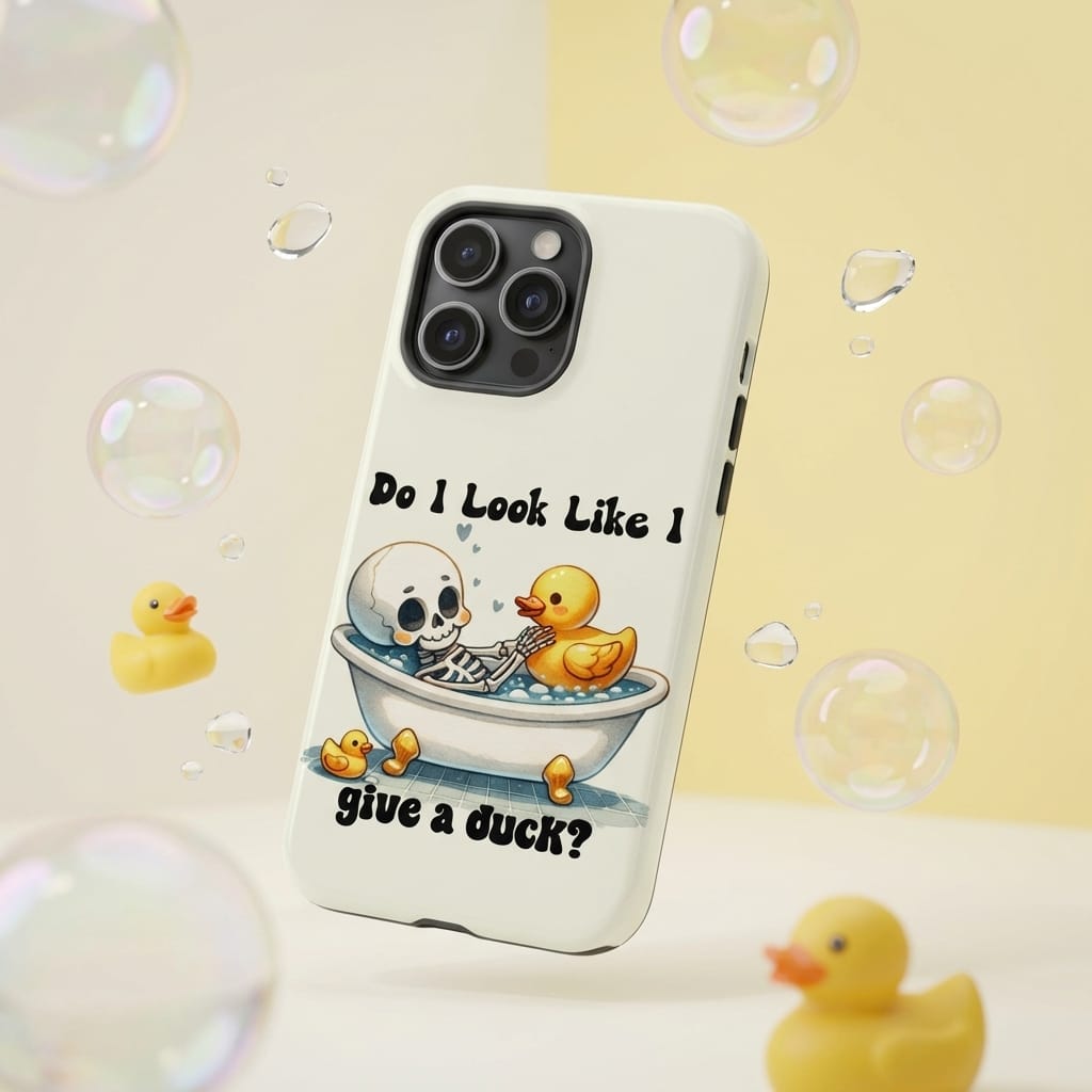 Funny Skeleton Duck Pun Magnetic Phone Case for Sarcasm Fans Gift