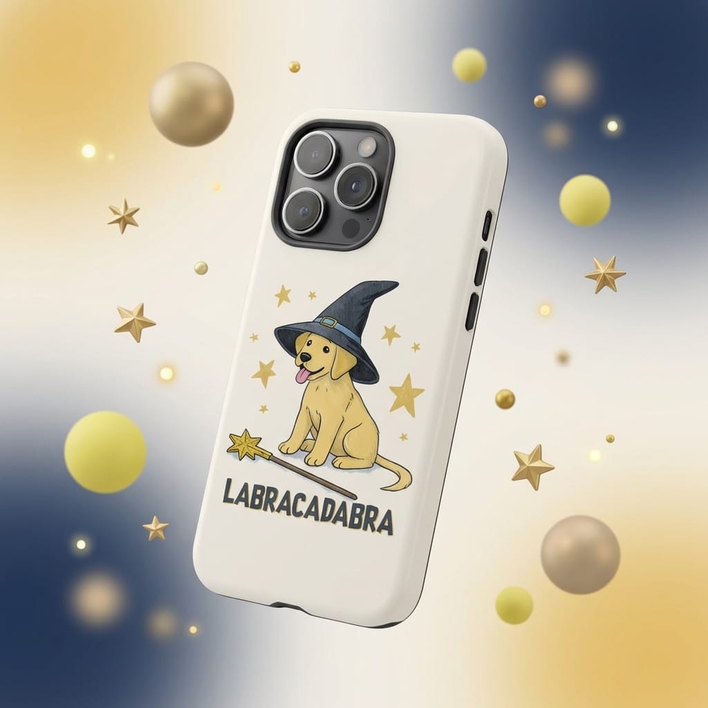 Funny Wizard Labrador Phone Case for Pet Lovers Gift